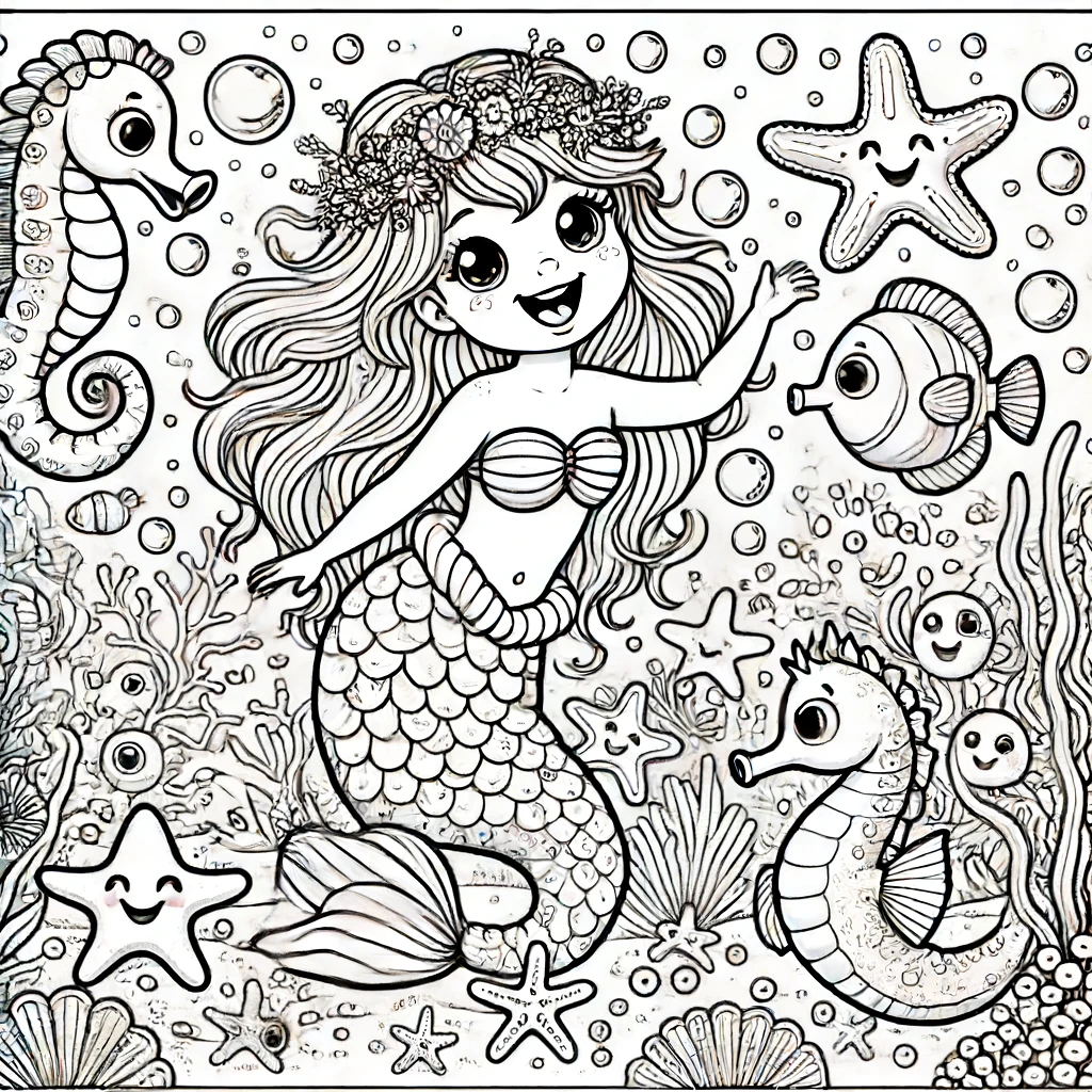 mermaid coloring pages