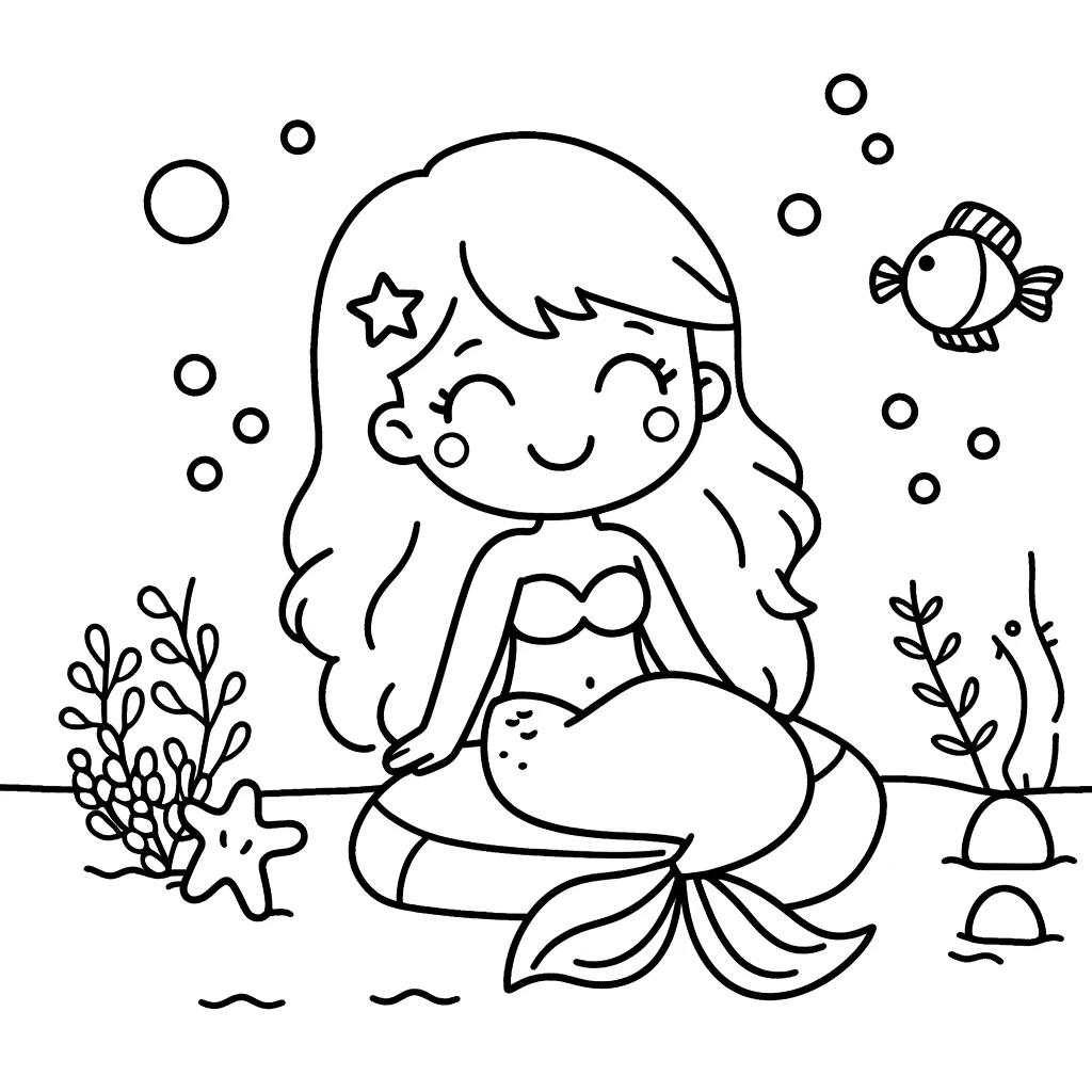 beautiful mermaid coloring pages