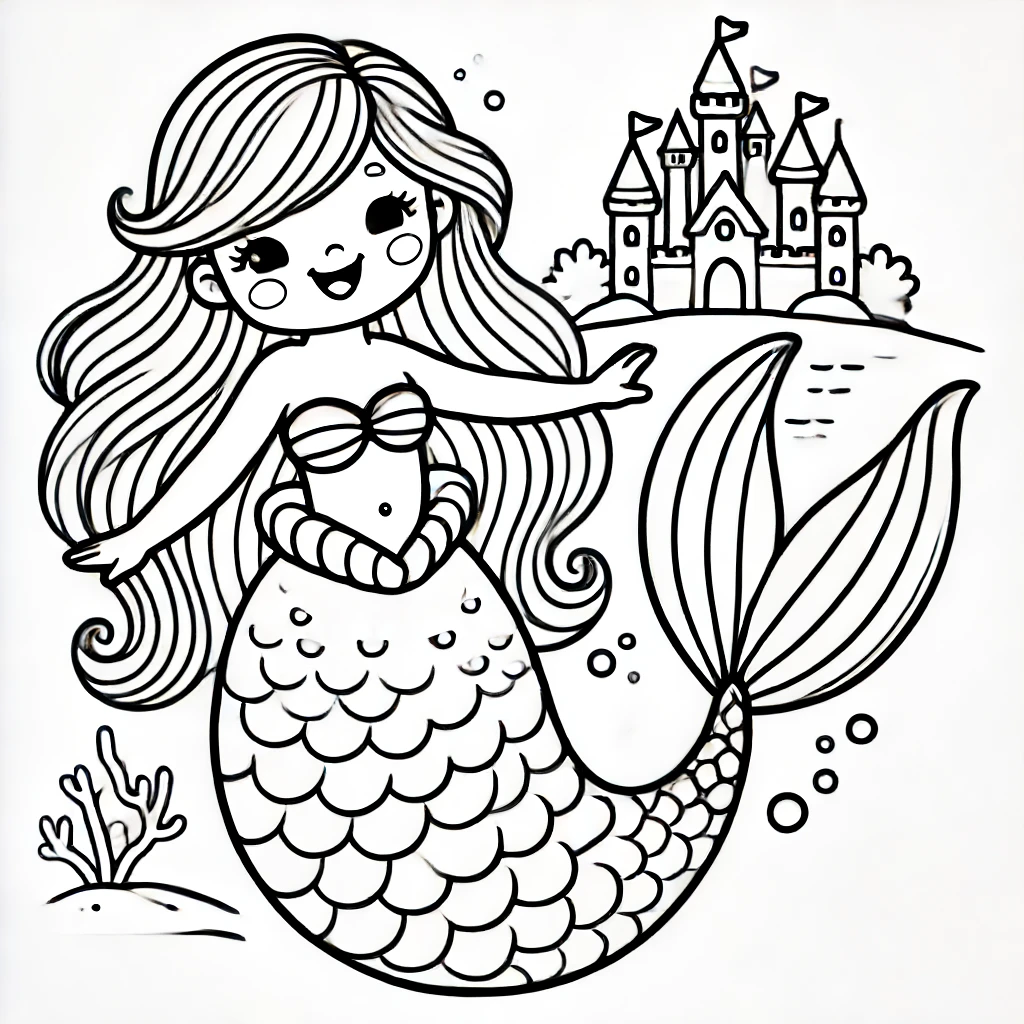 Mermaid Coloring Page