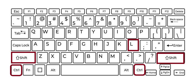 ctrl+shift+L