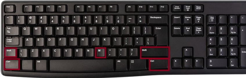 ctrl+shift+m