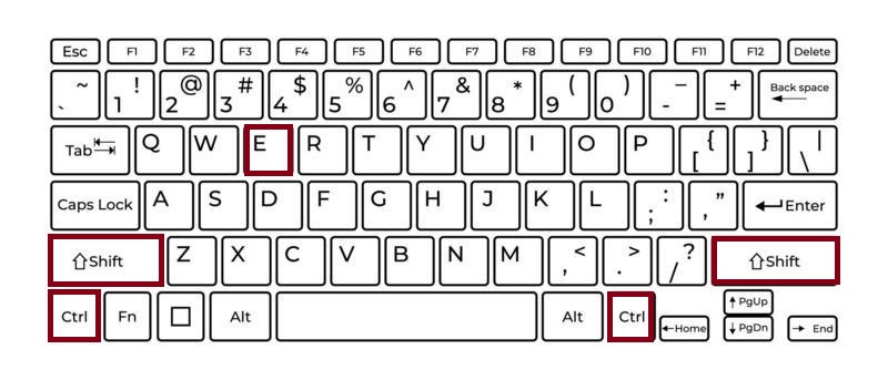 ctrl+shift+e
