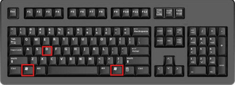 windows+d
