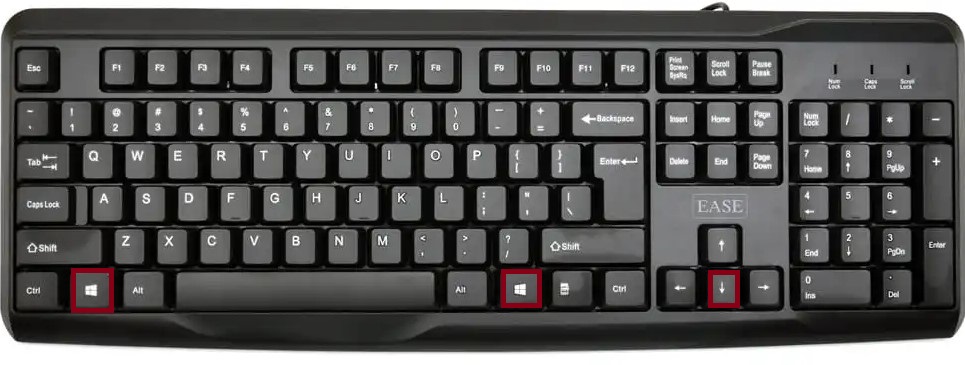 windows+down arrow